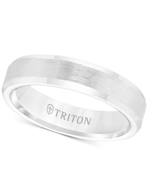 Triton Men's White Tungsten Carbide Ring, Wedding Band (5mm)