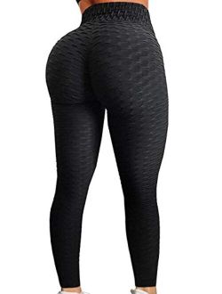 Women V Cross Waist Butt Lifting Leggings with Pockets Booty High Waisted Yoga Pants TIK Tok Leggings