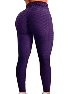 Women V Cross Waist Butt Lifting Leggings with Pockets Booty High Waisted Yoga Pants TIK Tok Leggings