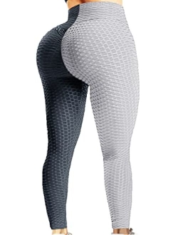 Women V Cross Waist Butt Lifting Leggings with Pockets Booty High Waisted Yoga Pants TIK Tok Leggings