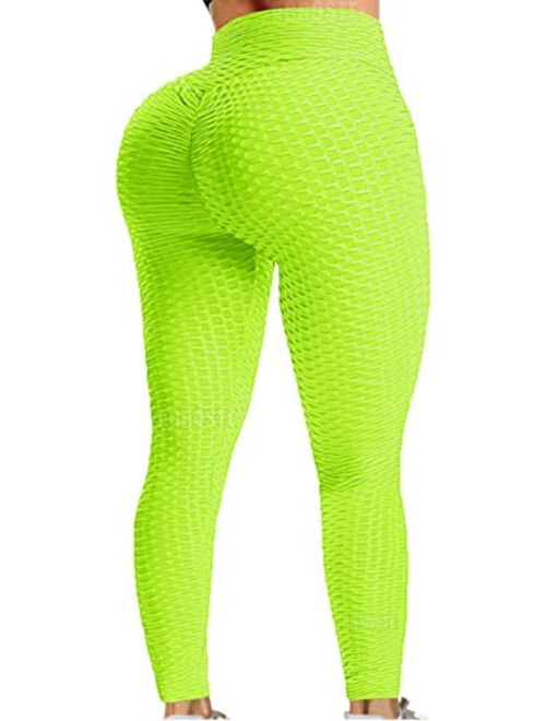 A AGROSTE Women V Cross Waist Butt Lifting Leggings with Pockets Booty High Waisted Yoga Pants TIK Tok Leggings