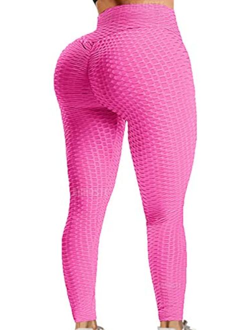 A AGROSTE Women V Cross Waist Butt Lifting Leggings with Pockets Booty High Waisted Yoga Pants TIK Tok Leggings