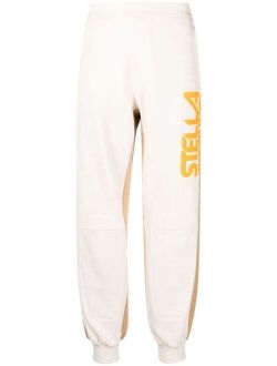 logo-print colour-block track pants