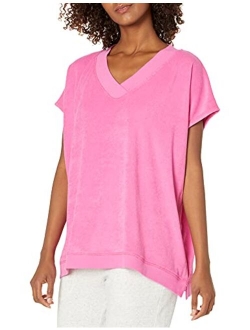 Women's Relaxed Fit Terry V-Neck Sleep Tee