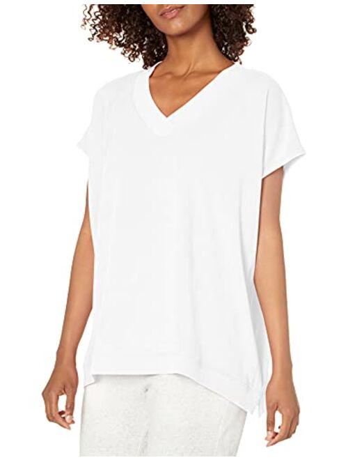 HUE Women's Relaxed Fit Terry V-Neck Sleep Tee