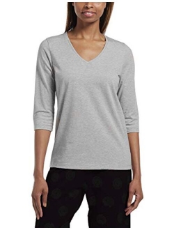 Women's 3/4 Sleeve V-Neck Sleep Tee