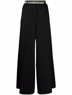 logo waistband palazzo trousers