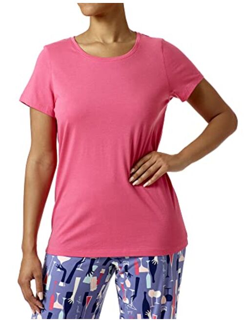 HUE Women's Short Sleeve Scoop Neck Sleep Tee