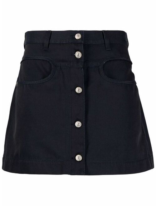 Diesel A-line button-down skirt