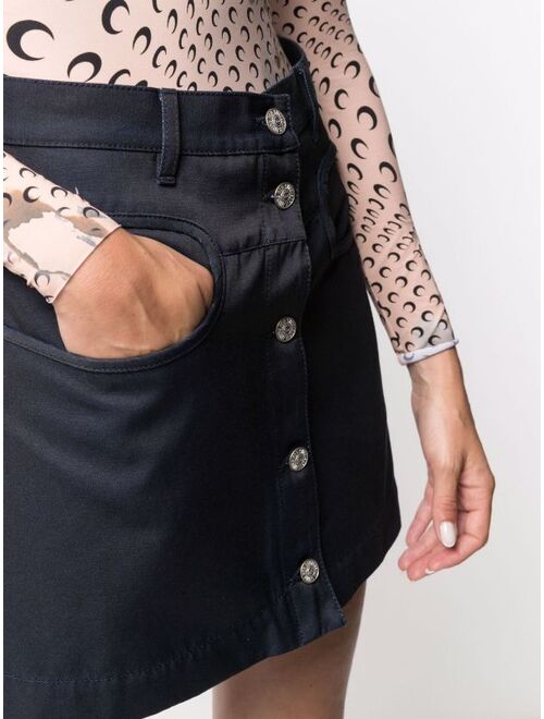 Diesel A-line button-down skirt