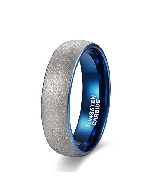 TRUMIUM 4mm 6mm 8mm Tungsten Ring Wedding Band for Men Women Engraved I Love You Matte Brushed Comfort Fit Size 4-15