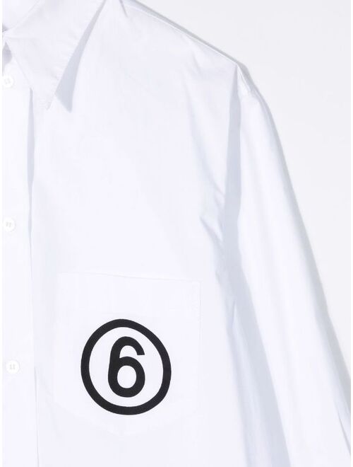 MM6 Maison Margiela Kids logo-print shirt