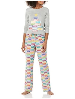 Women's Disney Star Wars Marvel Flannel Pajamas Sleep Sets