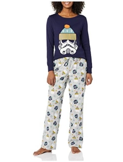 Women's Disney Star Wars Marvel Flannel Pajamas Sleep Sets