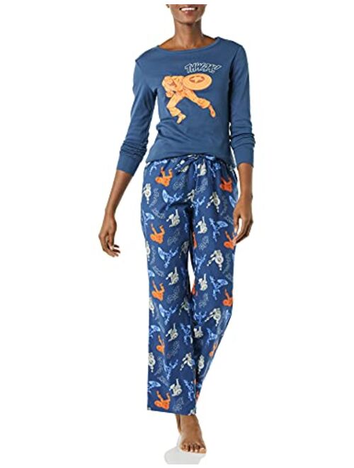 Amazon Essentials Women's Disney Star Wars Marvel Flannel Pajamas Sleep Sets