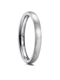 King Will Basic 3MM/5MM/7MM/9MM Silver/Black Titanium Ring Brushed/Matte Comfort Fit Wedding Band for Men