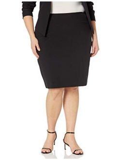 Women's Plus Size Crepe Slim Skirt