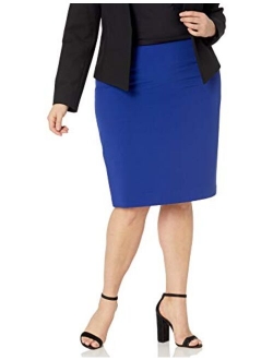 Women's Plus Size Crepe Slim Skirt