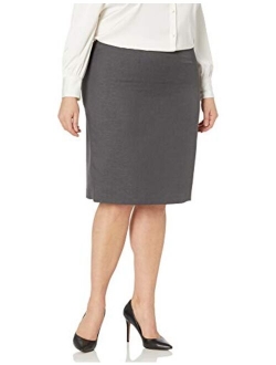 Women's Plus Size Crepe Slim Skirt