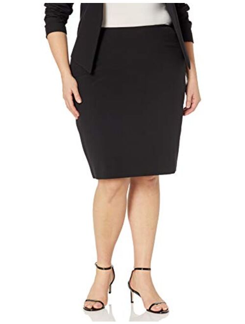 Kasper Women's Plus Size Crepe Slim Skirt