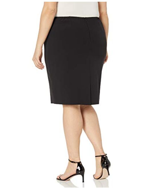 Kasper Women's Plus Size Crepe Slim Skirt