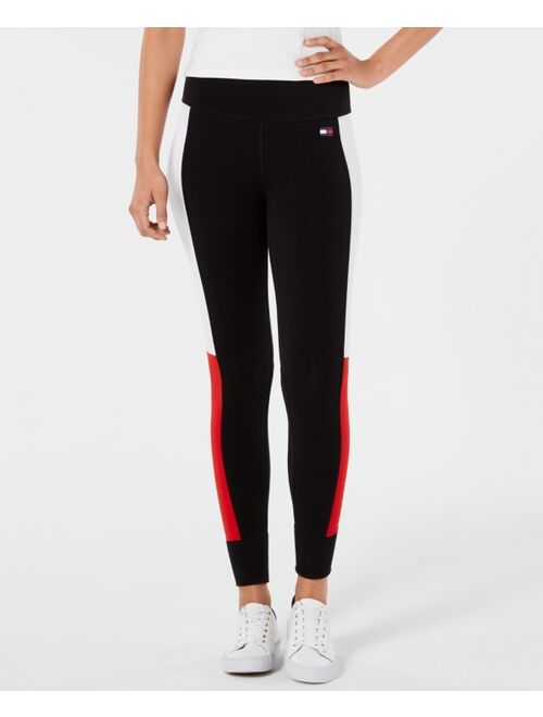 Tommy Hilfiger Sport Colorblocked Logo Full Length Leggings, Created for Macy's