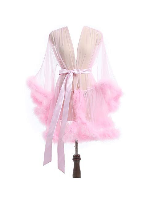 Kumeng Wedding Sexy Feather Robe Bridal Upgraded Illusion Tulle Long Scarf New Custom Made