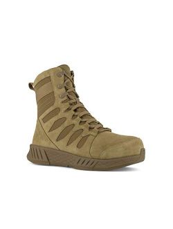 mens Floatride Energy Tactical Safety Toe 8" Tactical Boot With Side Zipper