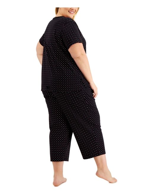 Charter Club The Everyday Cotton Plus Size Capri Pajamas Set, Created for Macy's