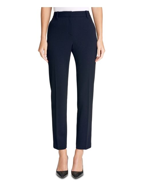 DKNY Stretch Crepe Essex Straight-Leg Dress Pants