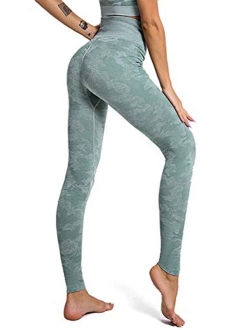 Seamless Camo Yoga Pants for Women High Waisted Gym Sport Running Workout Compression Leggings