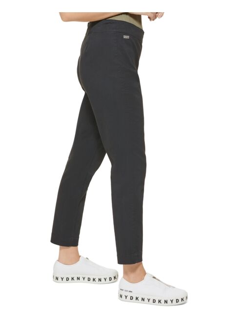 DKNY Twill Side-Zip Ankle Pants