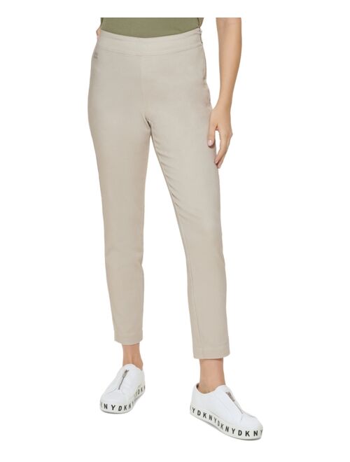 DKNY Twill Side-Zip Ankle Pants