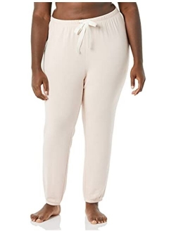 Women's Plus Size Lightweight Lounge Terry Jogger Pajama Pant