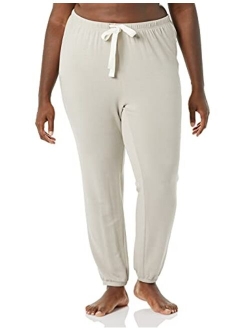 Women's Plus Size Lightweight Lounge Terry Jogger Pajama Pant