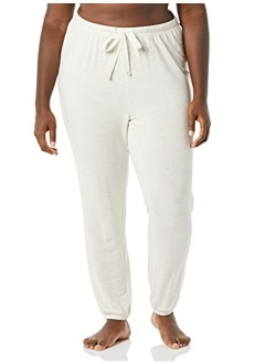 Women's Plus Size Lightweight Lounge Terry Jogger Pajama Pant