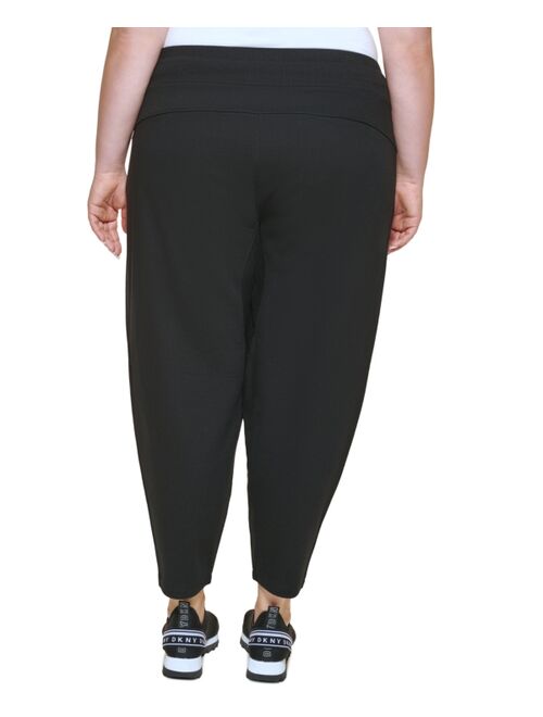 DKNY Sport Plus Size Metallic-Logo Pants