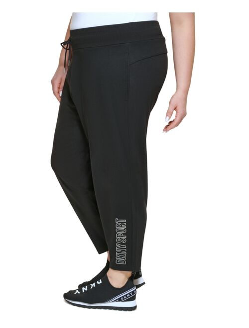 DKNY Sport Plus Size Metallic-Logo Pants