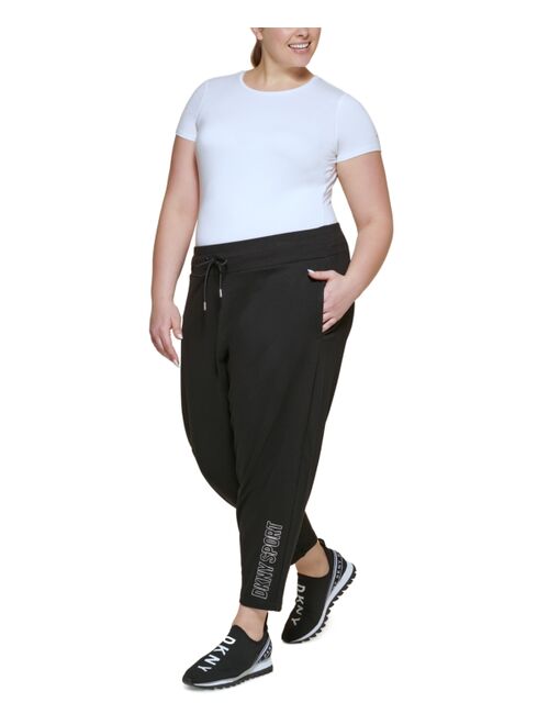 DKNY Sport Plus Size Metallic-Logo Pants