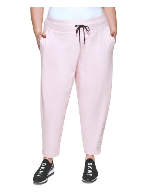 DKNY Sport Plus Size Metallic-Logo Pants