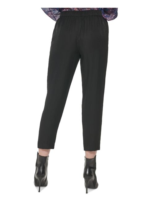 DKNY Paperbag-Waist Ankle Pants