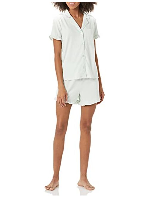 Amazon Essentials Women's Cotton Modal Short Pajama Set