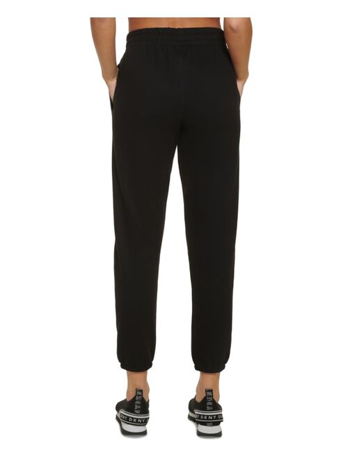 DKNY Women's Shadow-Logo High-Rise Jogger Pants