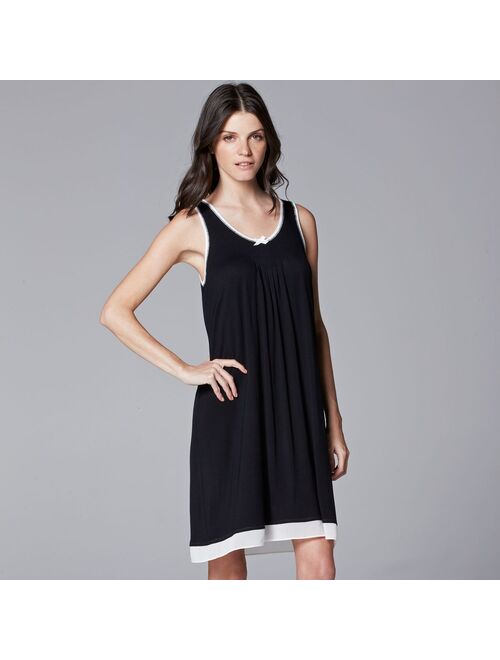 Women's Simply Vera Vera Wang Basic Luxury Chemise