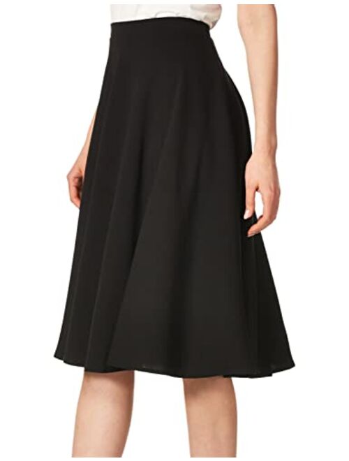 Star Vixen Women's Ponte Midi Full Skater Skirt