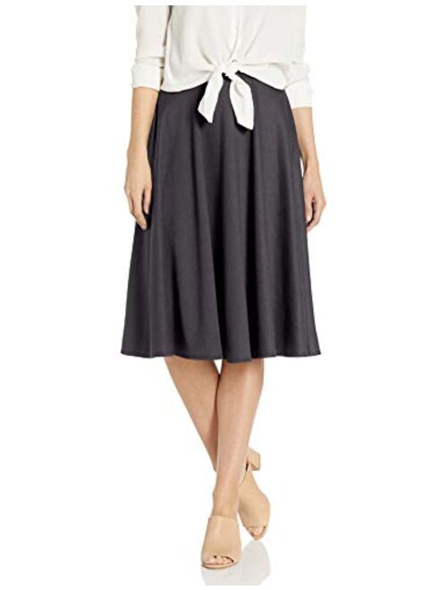 Star Vixen Women's Ponte Midi Full Skater Skirt