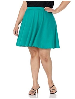 Star Vixen Women's Plus-Size Short Skater Skirt