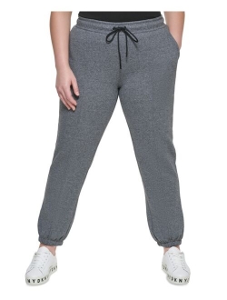 Plus Size French Terry Drawstring Jogging Pants