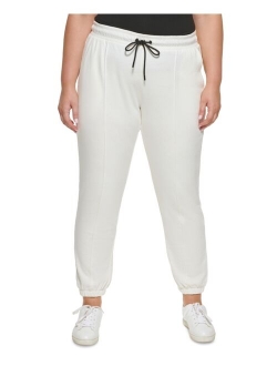 Plus Size French Terry Drawstring Jogging Pants