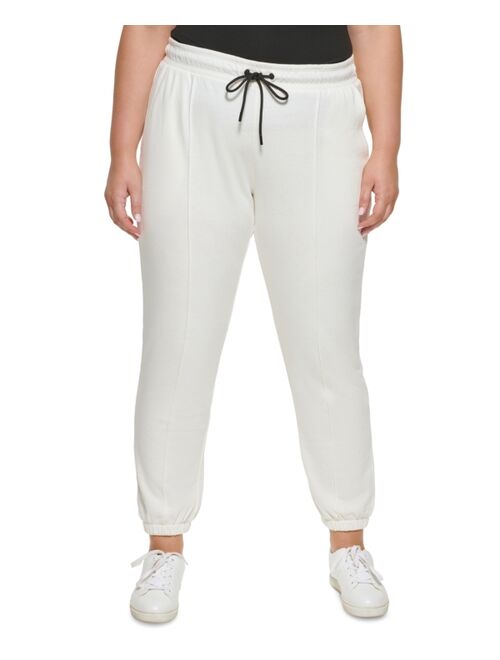 DKNY Plus Size French Terry Drawstring Jogging Pants